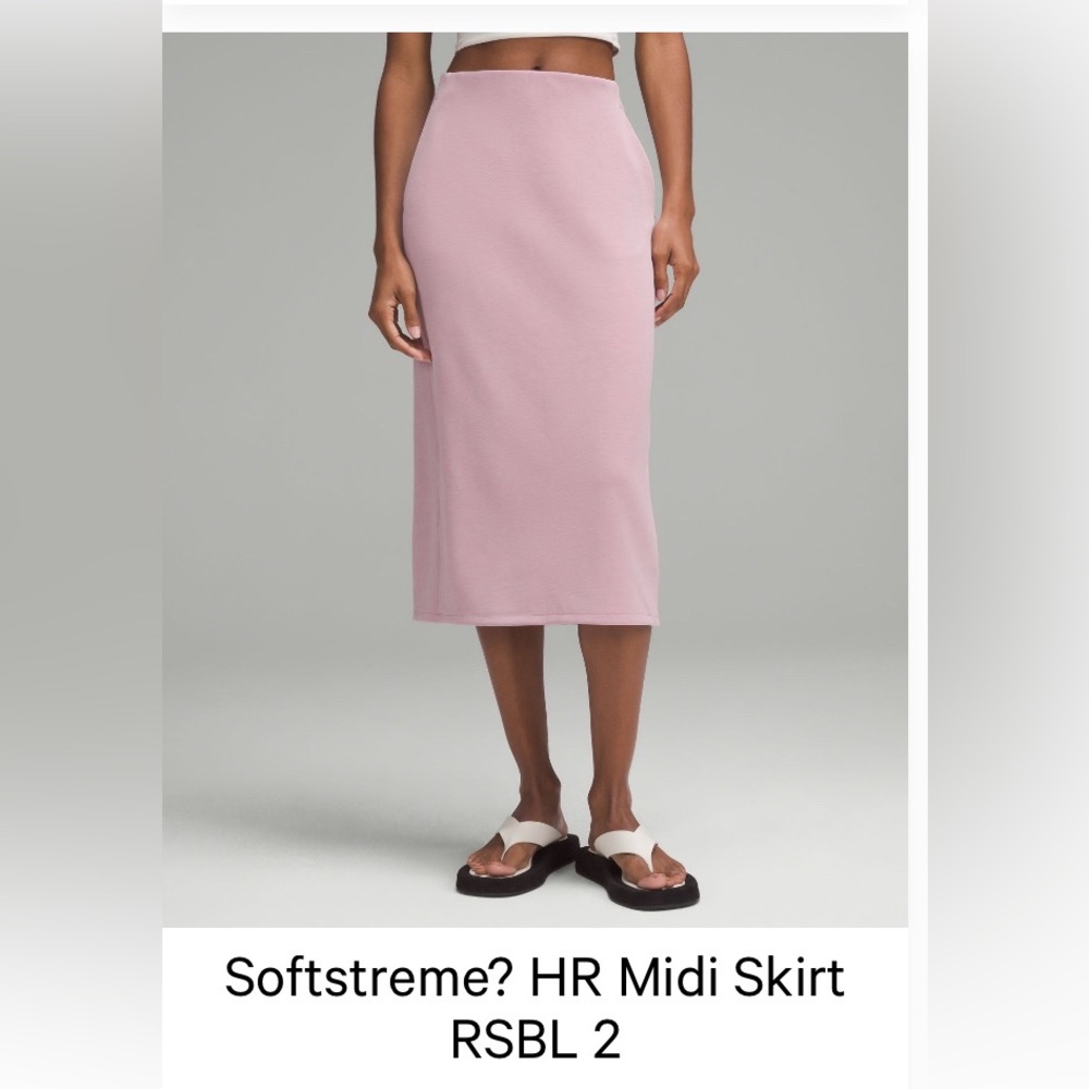 Lululemon Softstreme Midi Skirt rose blush